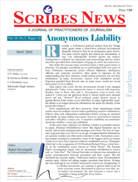 Monthly change Scribes News Home page (Left side )