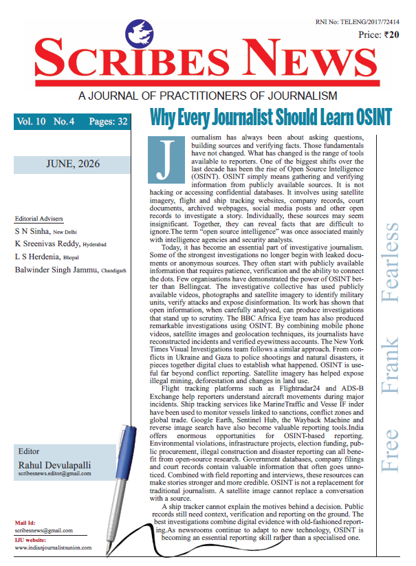 Monthly change Scribes News Home page (Left side )